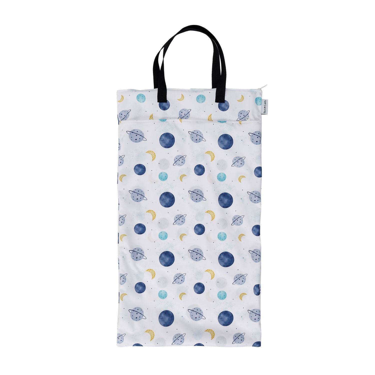 avo+cado Wetbag Large mit zwei Fächern und Hank – Planets – Wetbag groß – MamaMilla