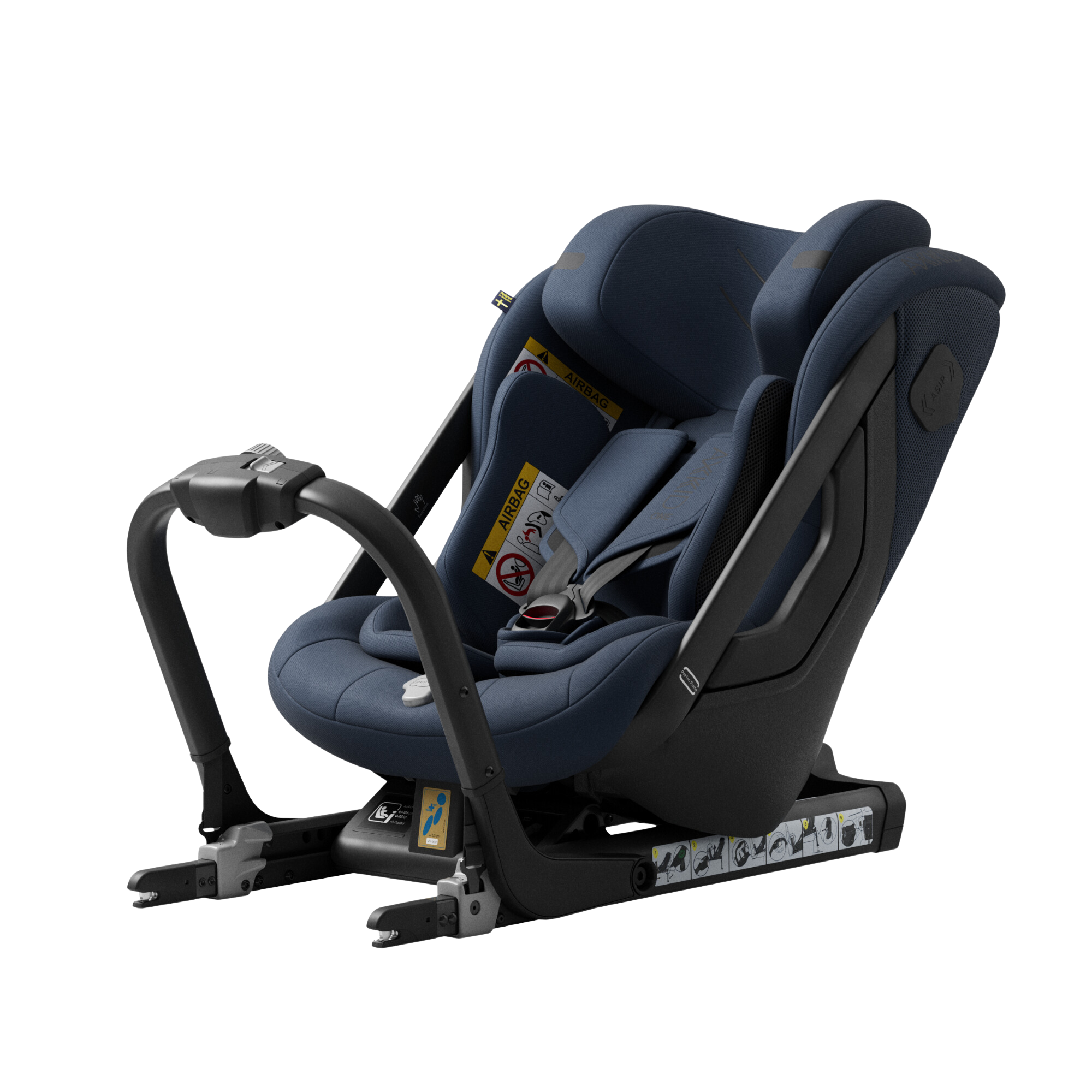 Axkid ONE+ 3 – Glacier Lake Blue – iSize 40–125 cm – 40–125 cm (Neugeborene bis 7 Jahre) – MamaMilla