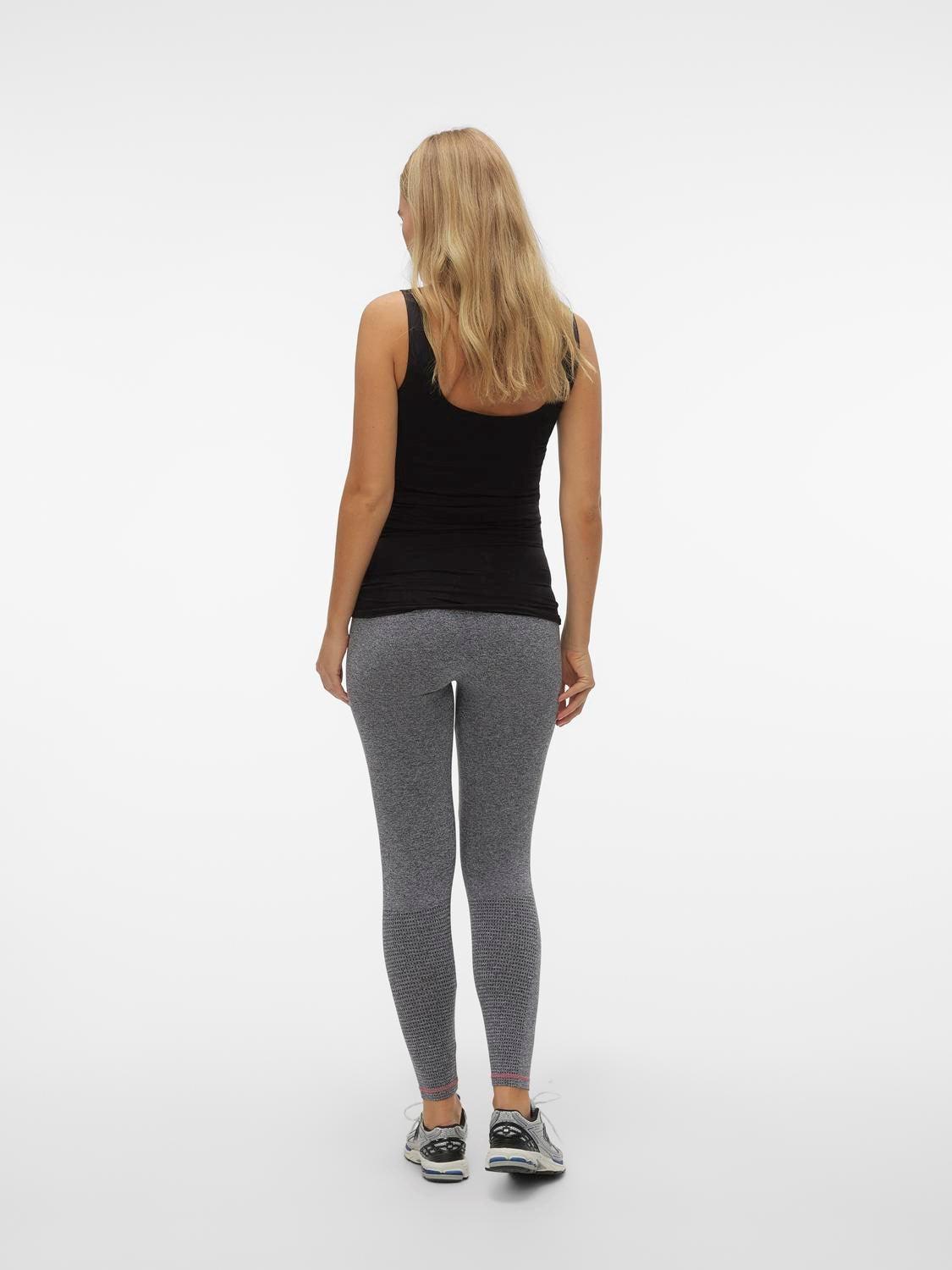 Mamalicious Schwangerschafts-Trainingsleggings – Grau meliert – Umstandsmode – MamaMilla