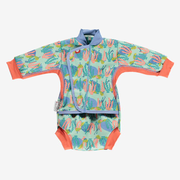 Leicht gefütterter Baby-Badeanzug mit Schwimmwindel – Baby Cozy Suit – Turtles – Bademode – MamaMilla