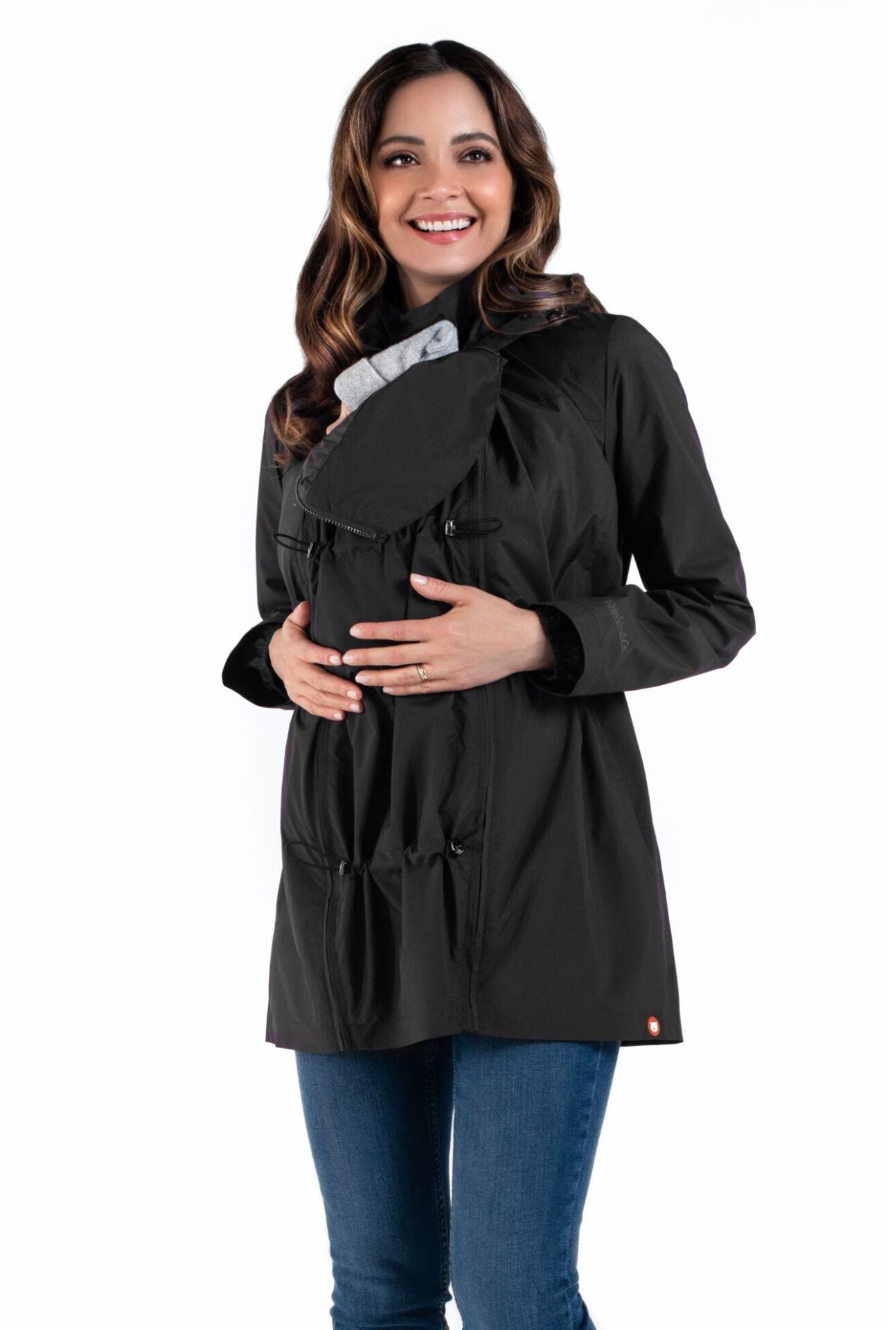 Wombat & Co. NUMBAT 4-in-1 Übergangsjacke für Schwangere/Tragejacke – Schwarz – Tragejacke – MamaMilla