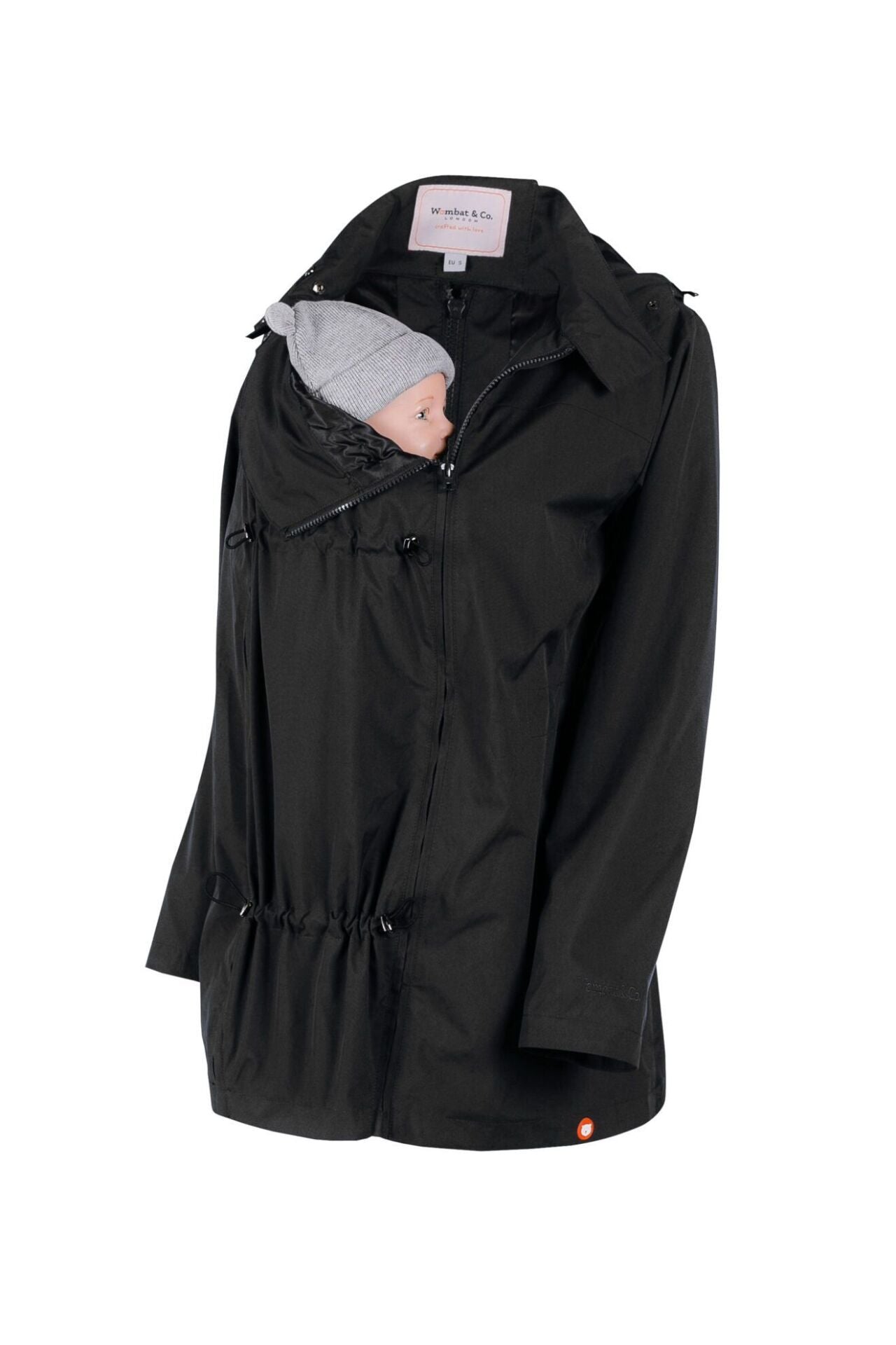 Wombat & Co. NUMBAT 4-in-1 Übergangsjacke für Schwangere/Tragejacke – Schwarz – Tragejacke – MamaMilla