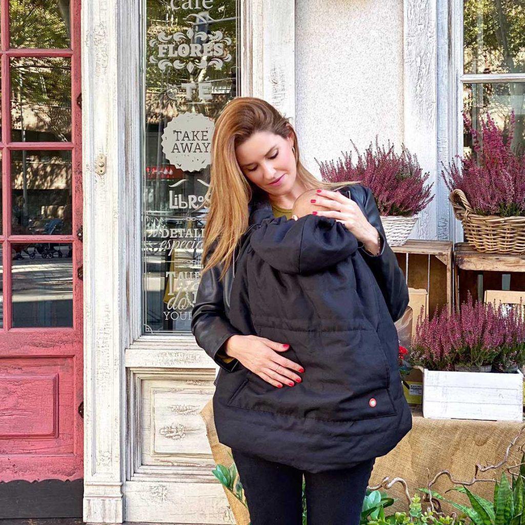 Wombat & Co. Wintertragebezug für Babytrage und Pucktuch – Anthrazitschwarz/Grau – Tragebezug – MamaMilla