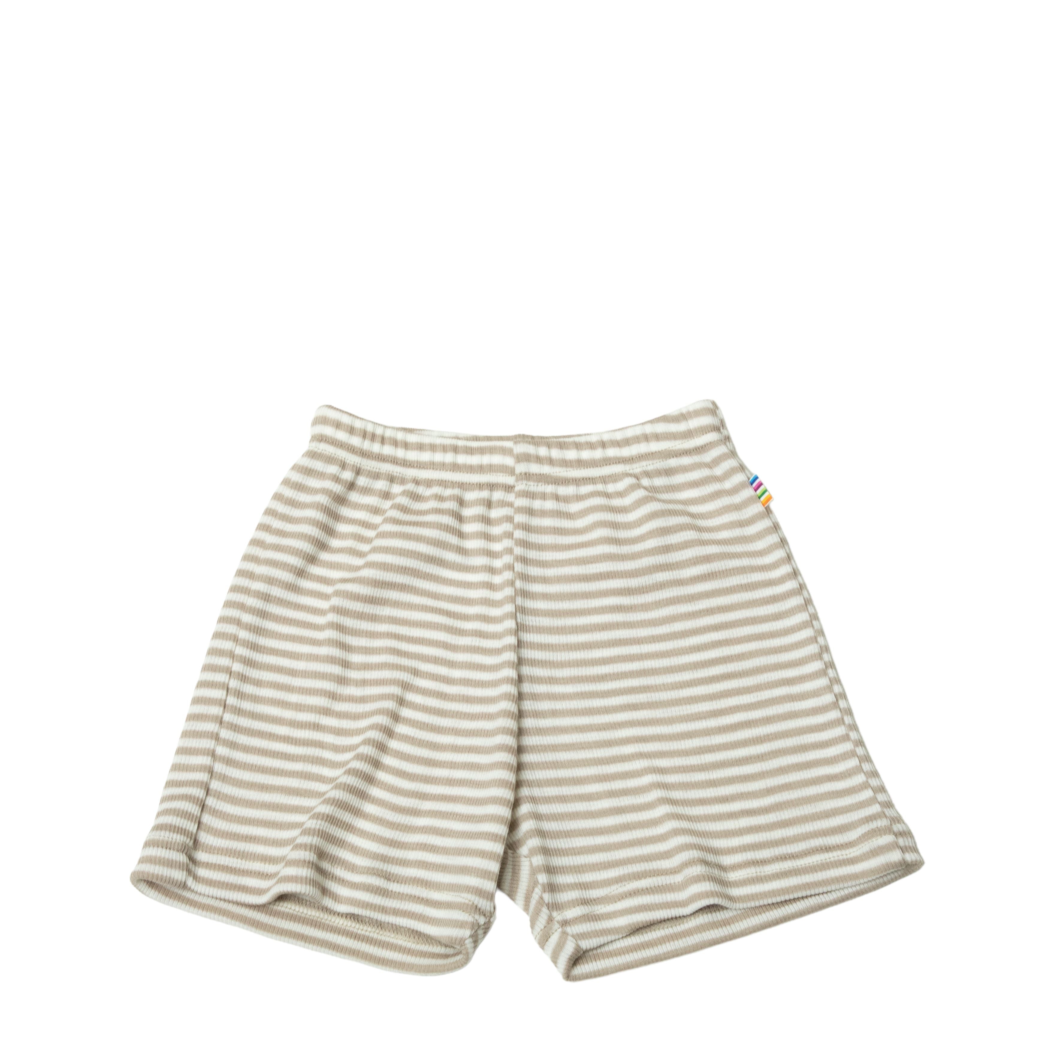 Joha-Shorts aus Wolle und Seide – Grau / Streifen – Hosen – MamaMilla
