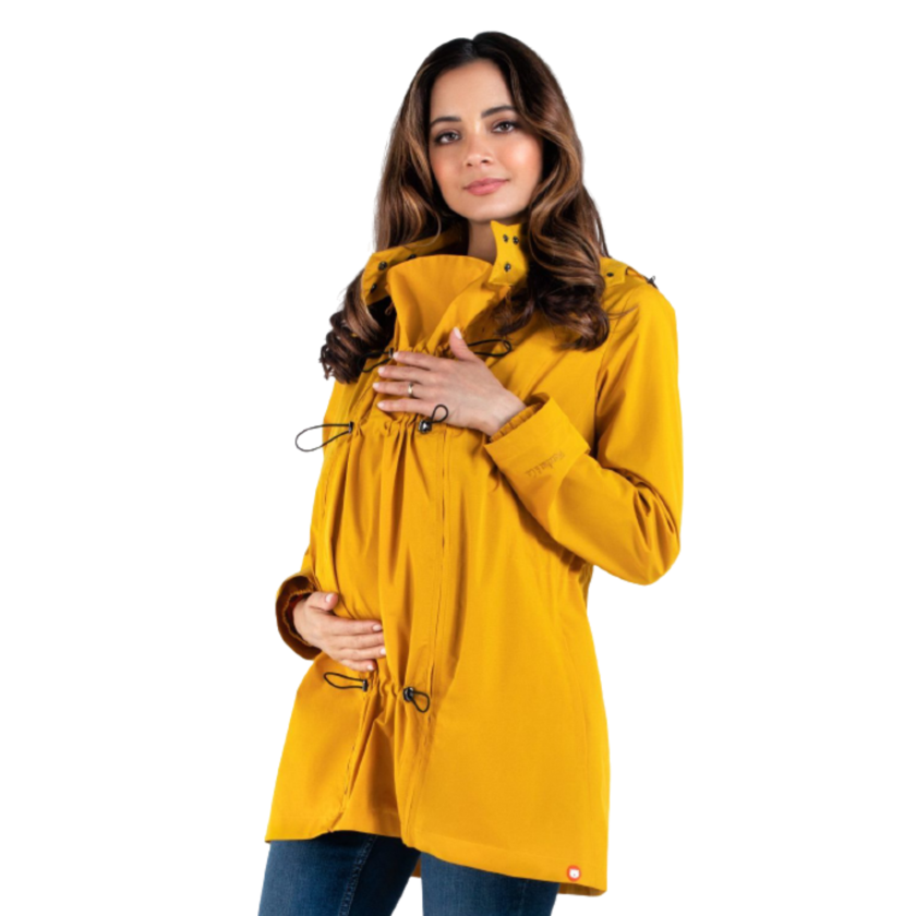 Wombat & Co. NUMBAT 4-in-1 Übergangsjacke für Schwangere/Tragejacke – Senf – Tragejacke – MamaMilla