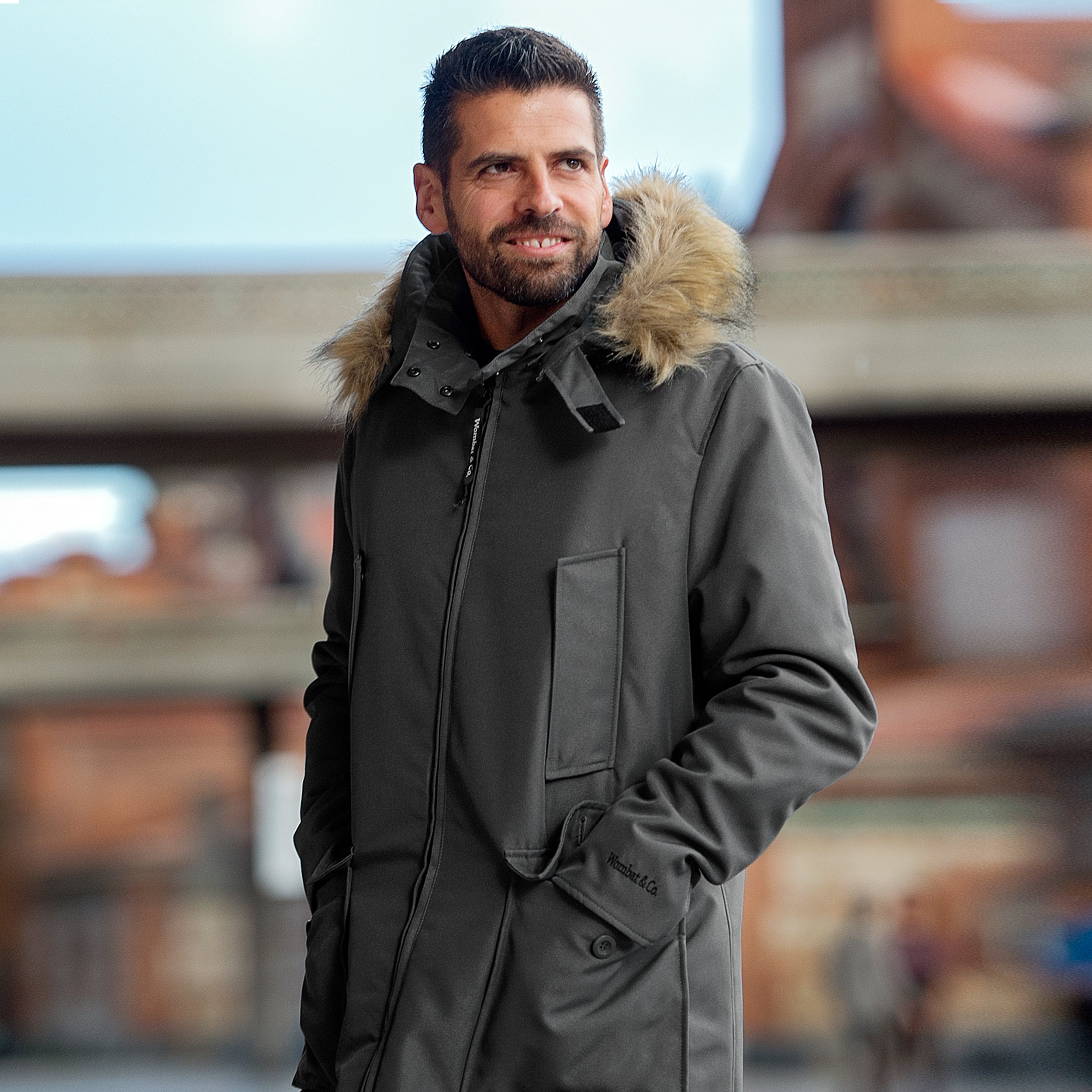 Wombat &amp; Co. Trägerjacke für Herren – Grau – Trägerjacke – MamaMilla