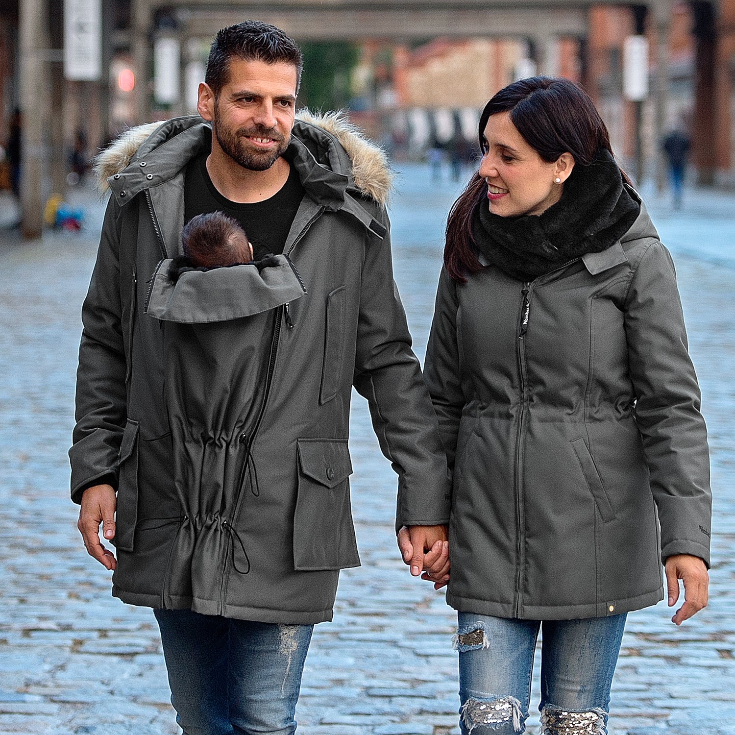 Wombat &amp; Co. Trägerjacke für Herren – Grau – Trägerjacke – MamaMilla