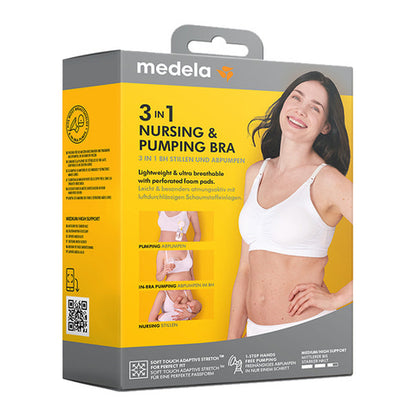 Medela Komfort-Still- und Pumps-BH 3-in-1, weiß, Größe M