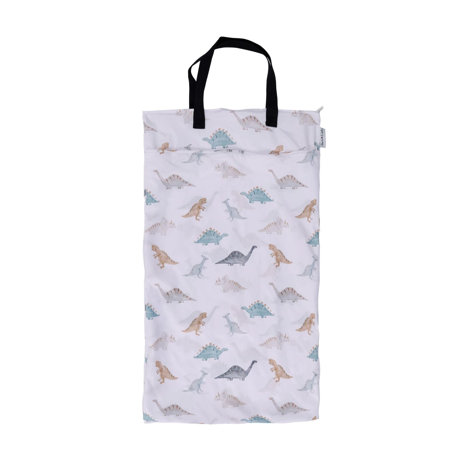 avo+cado Wetbag Large mit zwei Fächern und Hank – Dino – Wetbag groß – MamaMilla