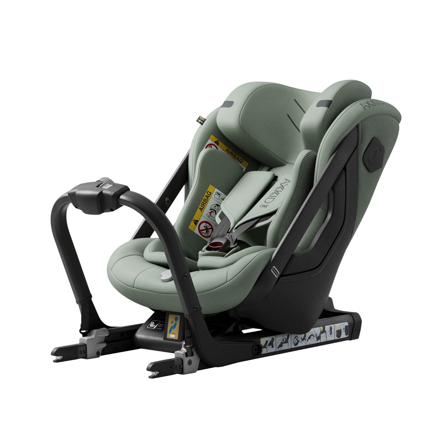 Axkid ONE+ 3 – Nordic Bloom Green – iSize 40–125 cm – 40–125 cm (Neugeborene bis 7 Jahre) – MamaMilla