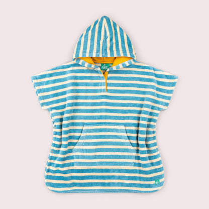 Little Green Radicals Badeponcho/Strandponcho - Børn - Med Hætte - Blåstribet