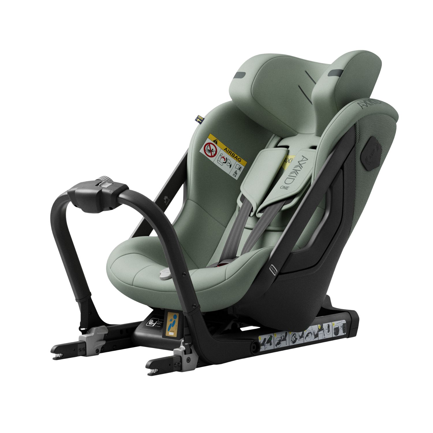 Axkid ONE+ 3 – Nordic Bloom Green – iSize 40–125 cm – 40–125 cm (Neugeborene bis 7 Jahre) – MamaMilla