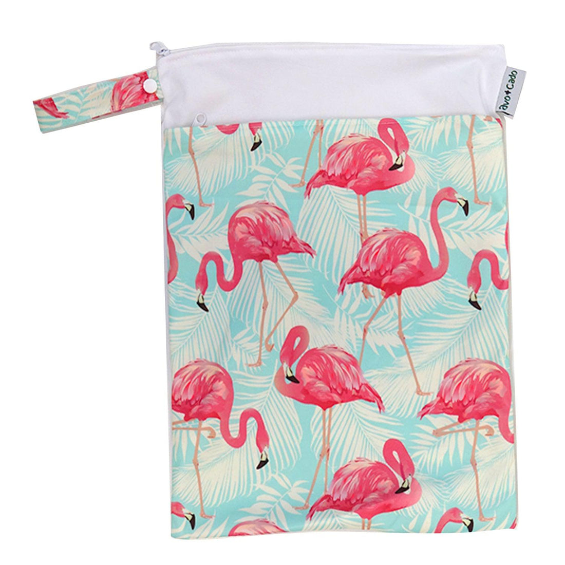 avo+cado Wetbag Medium met Twee Compartimenten - Flamingo - Wetbag medium - MamaMilla