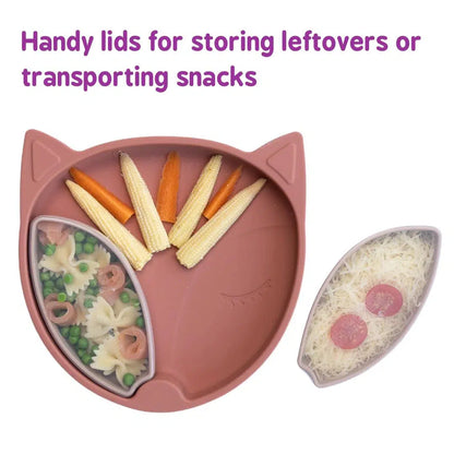 Tidy Tot Lätzchen, Teller und Löffel – SET – Fuchs – Lätzchen mit Ärmeln – MamaMilla