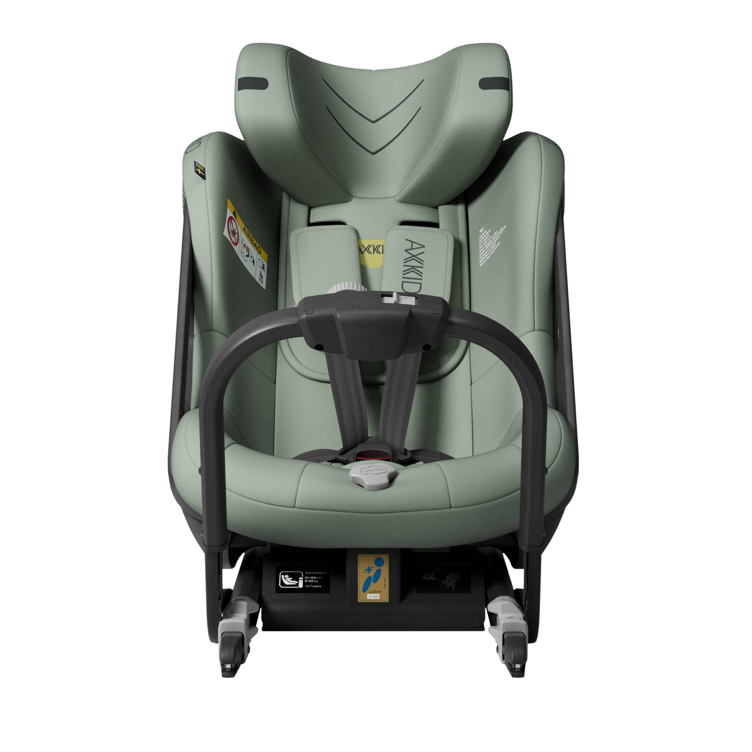 Axkid ONE+ 3 – Nordic Bloom Green – iSize 40–125 cm – 40–125 cm (Neugeborene bis 7 Jahre) – MamaMilla