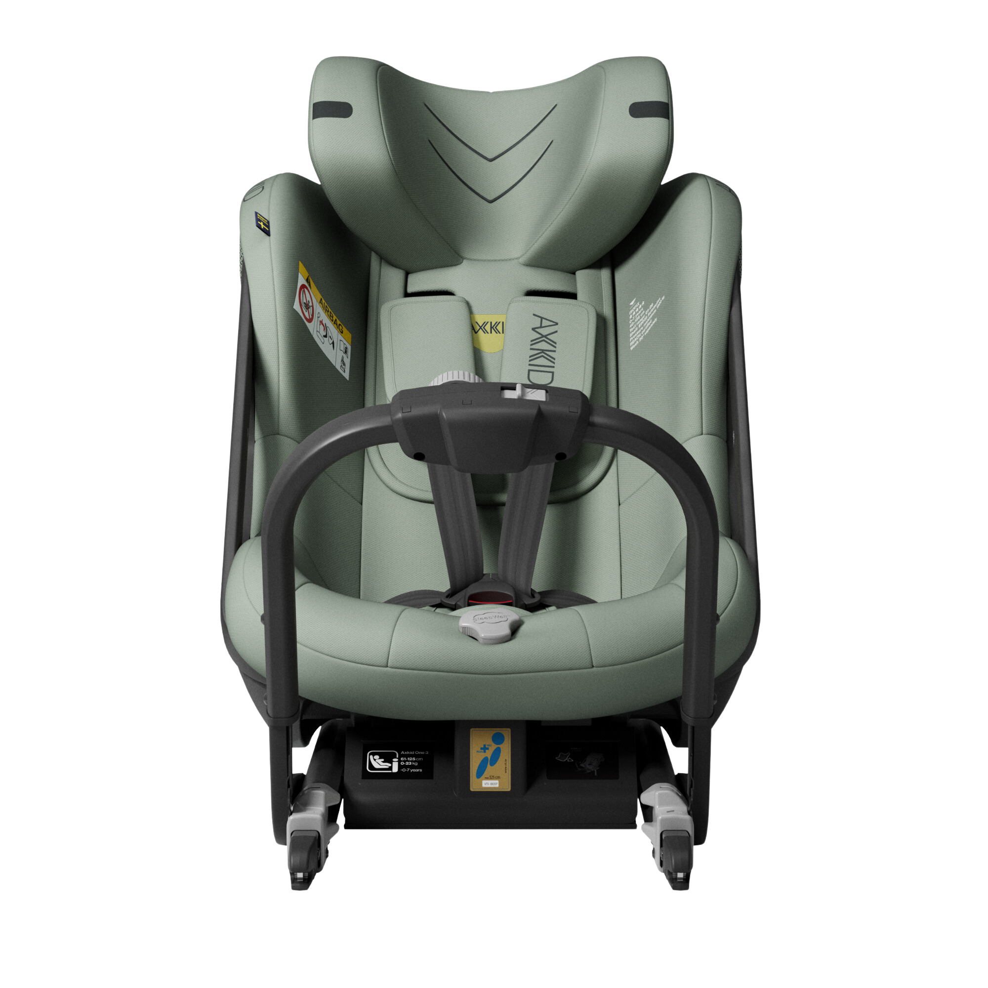Axkid ONE+ 3 – Nordic Bloom Green – iSize 40–125 cm – 40–125 cm (Neugeborene bis 7 Jahre) – MamaMilla