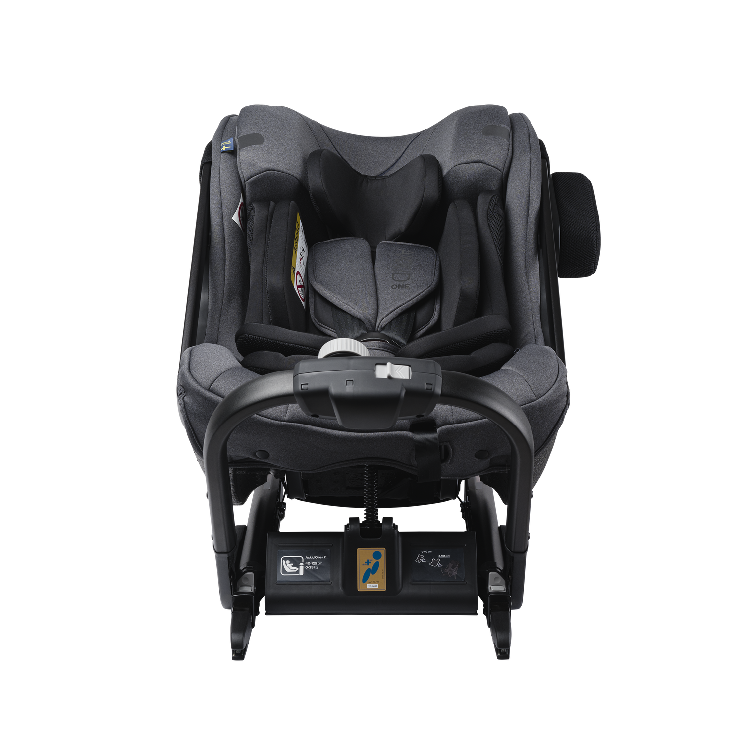 Axkid ONE+ 2 – Granite Melange – iSize 40–125 cm – 40–125 cm (Neugeborene bis 7 Jahre) – MamaMilla