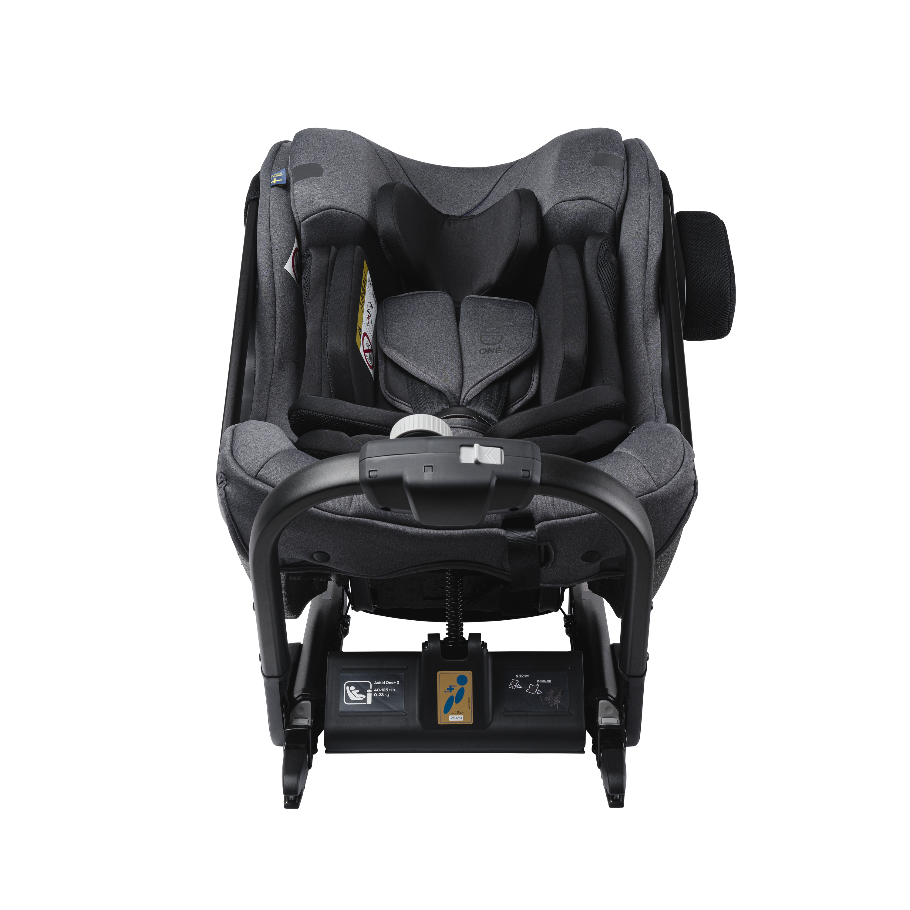 Axkid ONE+ 2 – Granite Melange – iSize 40–125 cm – 40–125 cm (Neugeborene bis 7 Jahre) – MamaMilla