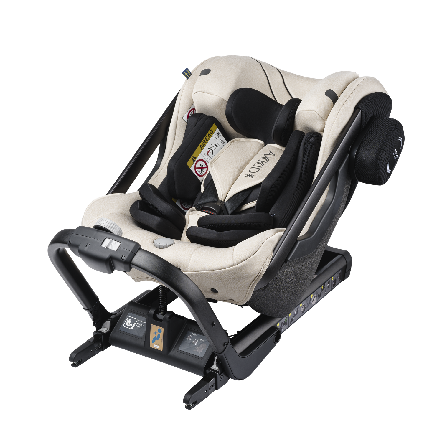 Axkid ONE+ 2 – Brick Melange – iSize 40–125 cm – 40–125 cm (Neugeborene bis 7 Jahre) – MamaMilla