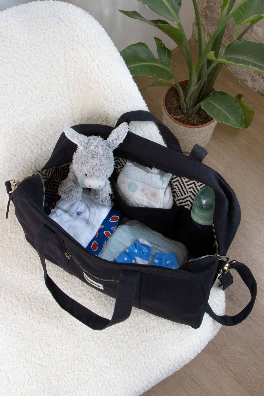Hindbag Pusletaske - Økologisk Bomuld - Sort