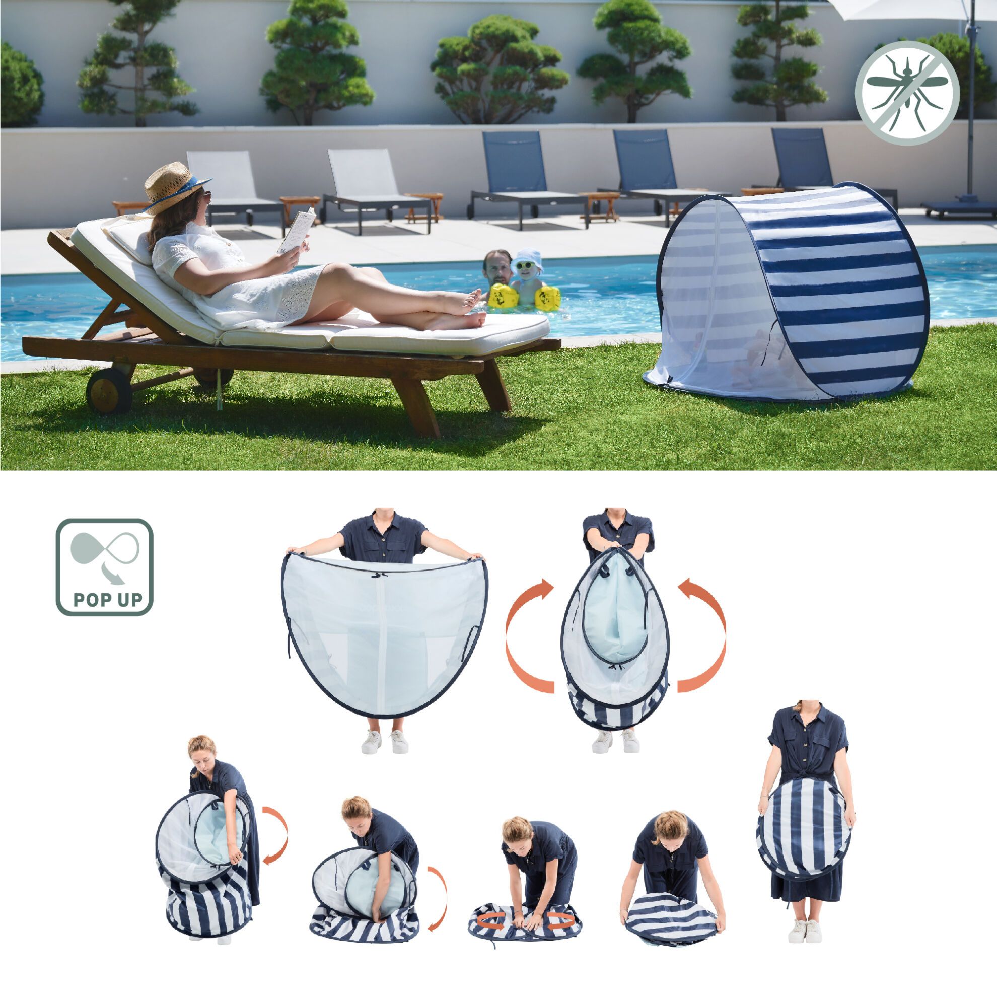 Babymoov UV-Zelt – Mariniére – UV-Zelt – MamaMilla