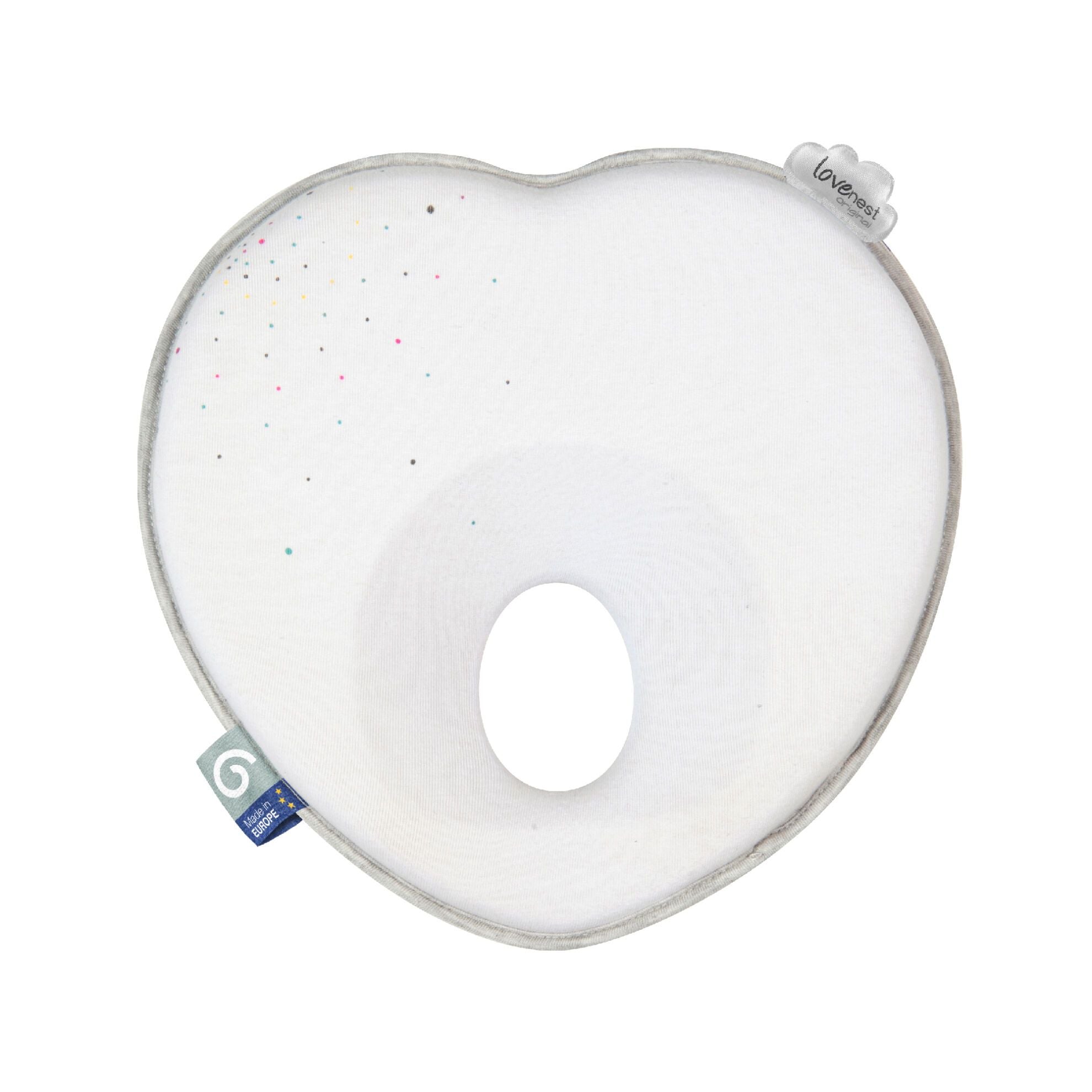 Babymoov Ergonomisches Babykissen (Lovenest) – Weiß (0–4 m) – Baby-Kopfkissen – MamaMilla