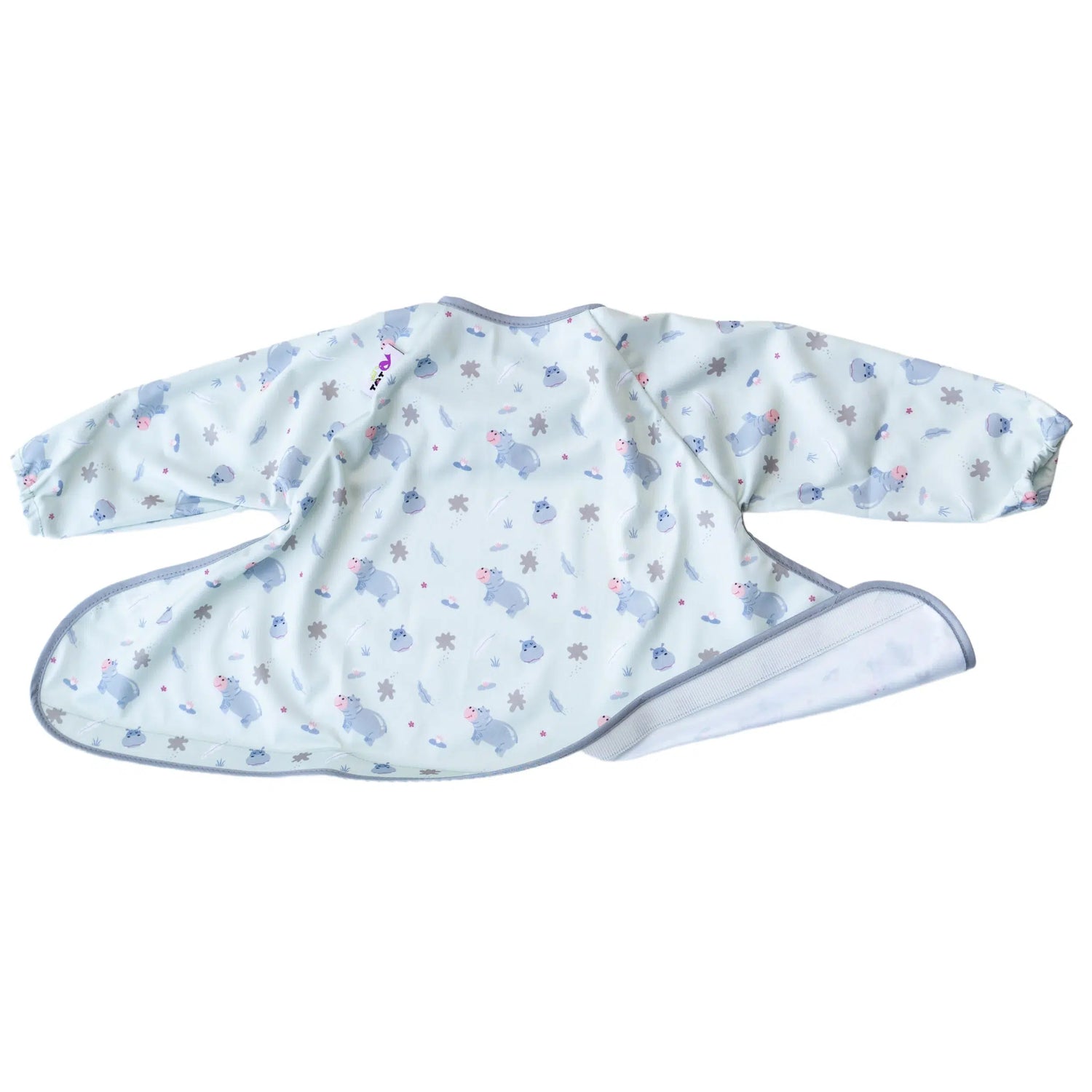 Tidy Tot Lätzchen, Tablett und Löffel – SET – Grau – Lätzchen mit Ärmeln – MamaMilla