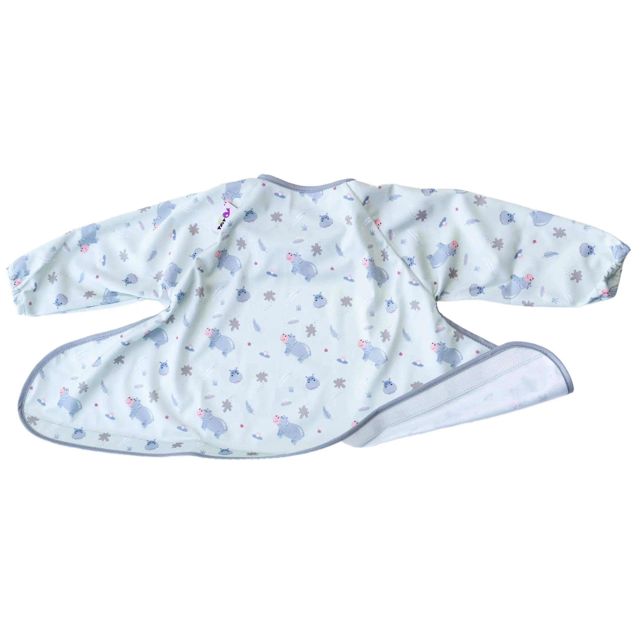 Tidy Tot Lätzchen, Tablett und Löffel – SET – Grau – Lätzchen mit Ärmeln – MamaMilla