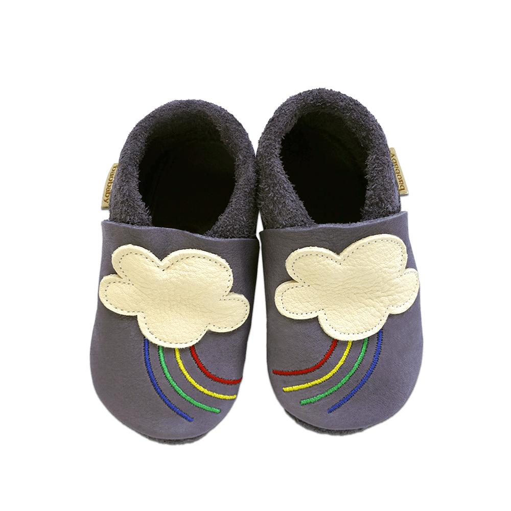 Baobaby Classic Babyschuhe – Regenbogen S – MamaMilla