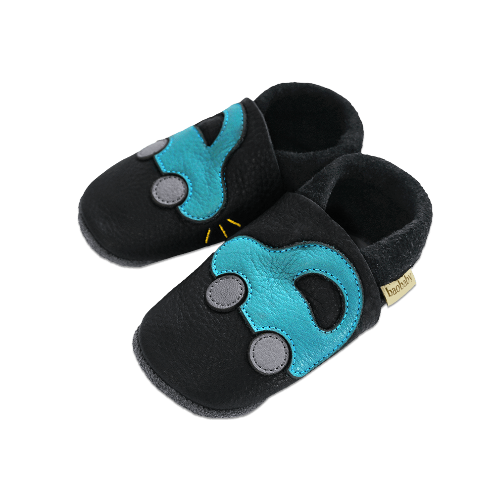 Baobaby Classic Babyschuhe – Buggy Black M – – MamaMilla