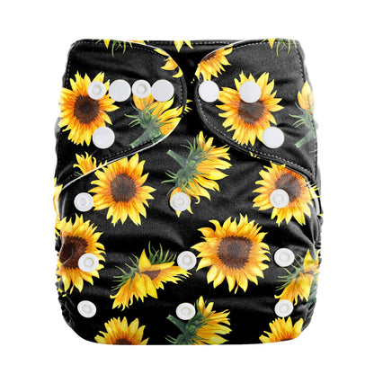 Stoffwindeln in Einheitsgröße – (Taschenwindeln). Sonnenblumenblüte - - MamaMilla