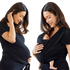 Moby Top met ondersteuning en Wrap t-shirt Bump & Beyond - Zwart - Stretch wrap - MamaMilla