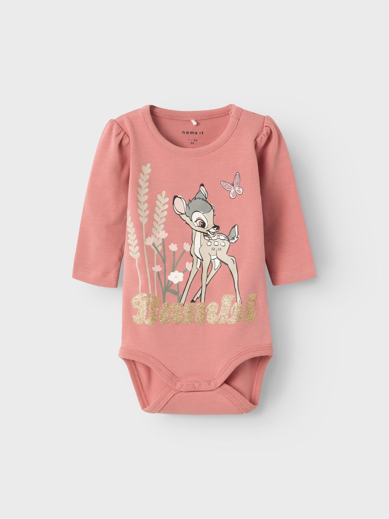 Name it Body mit Disney-Motiv und Glitzer – Droma – Bambi – Ash Rose – Body – MamaMilla