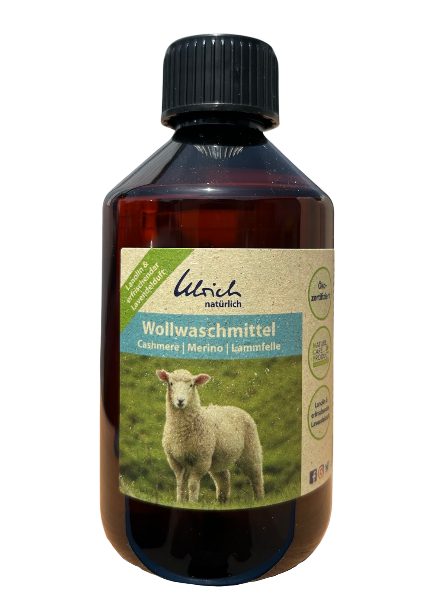 Ulrich Natürlich Waschmittel für Kaschmir, Merino und Lammfell mit Lavendel – 250 ml – Waschmittel (Wolle) – MamaMilla