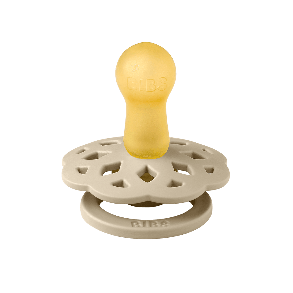 BIBS Boheme ronde speen maat 1 – Vanille/Donker Eiken (2-pack) - MamaMilla