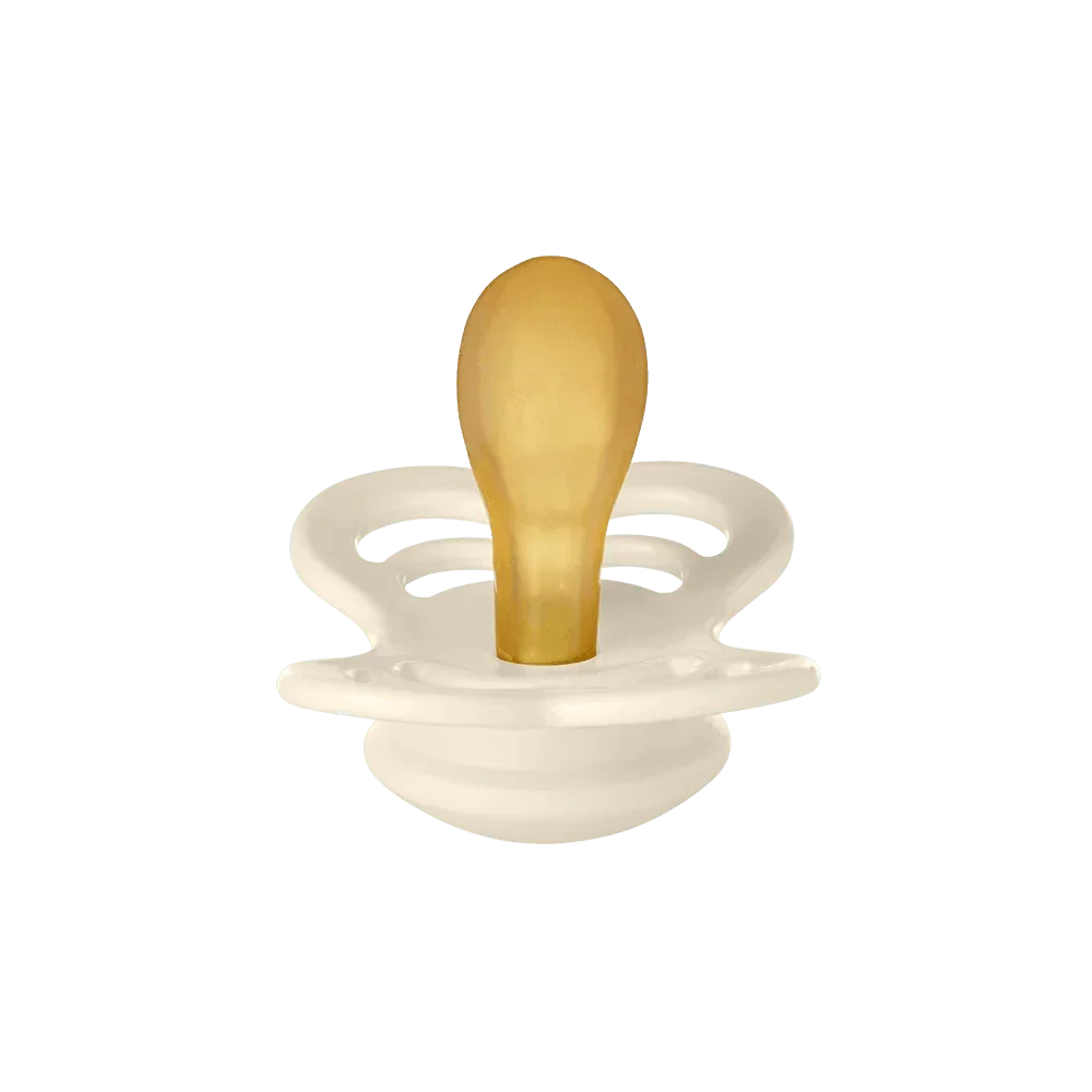 BIBS Supreme symmetrische speen maat 2, siliconen – Ivory/Blush (2-pack) - MamaMilla