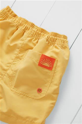 Grass &amp; Air ochre lange badeshorts på børn
