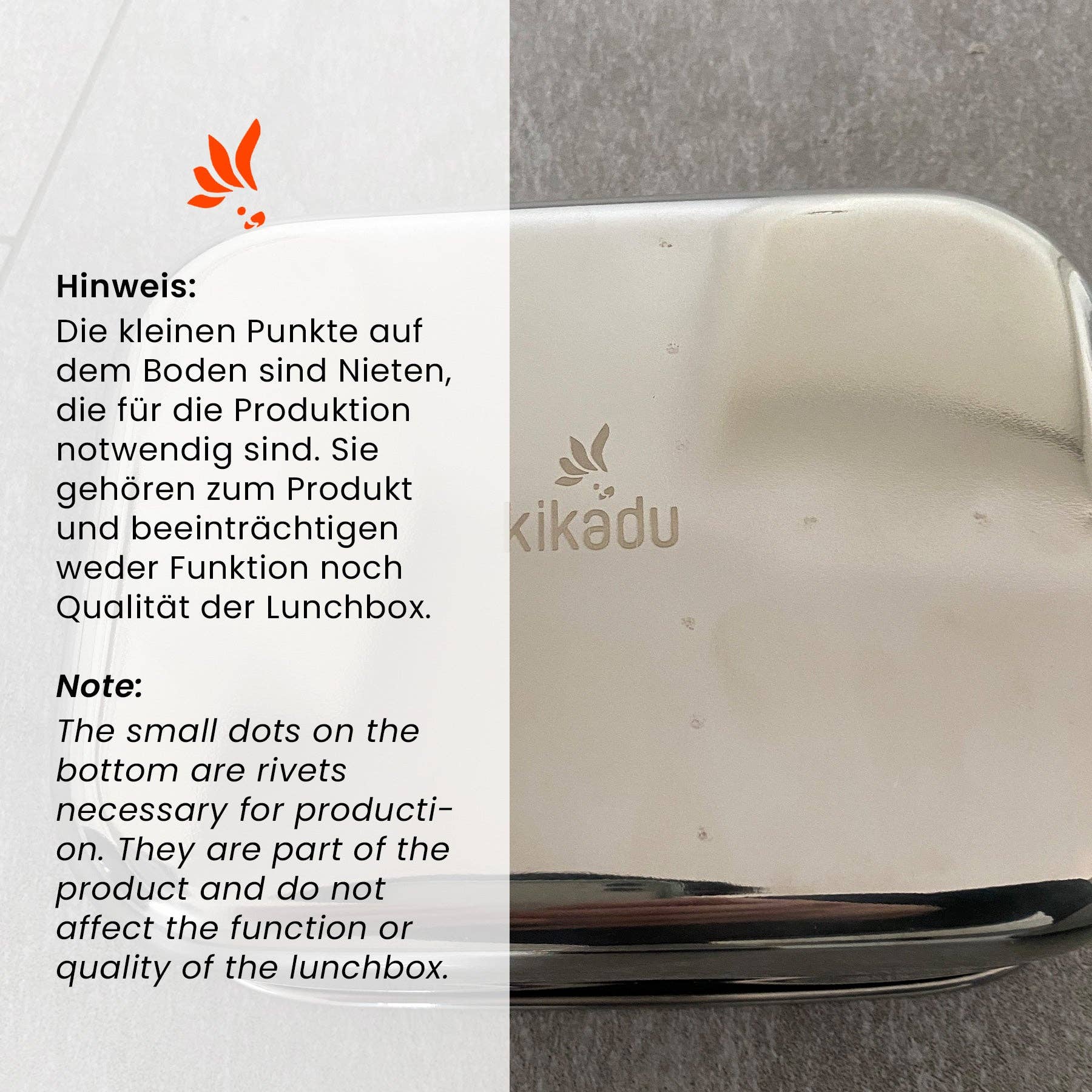 Kikadu Madkasse til Børn - Rustfri Stål - 3 Rum - Karrygul Kanin