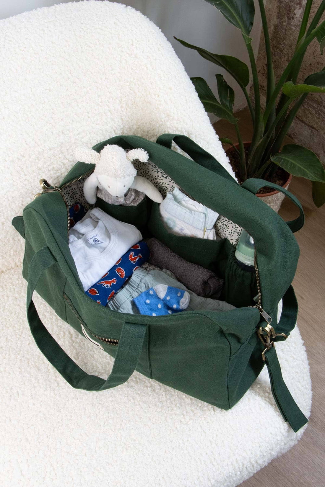 Hindbag Pusletaske - Økologisk Bomuld - Grøn