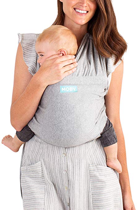 Moby – Fit Stretch Swaddle/Carrier – Heathered Grey – Stretch Swaddle – MamaMilla
