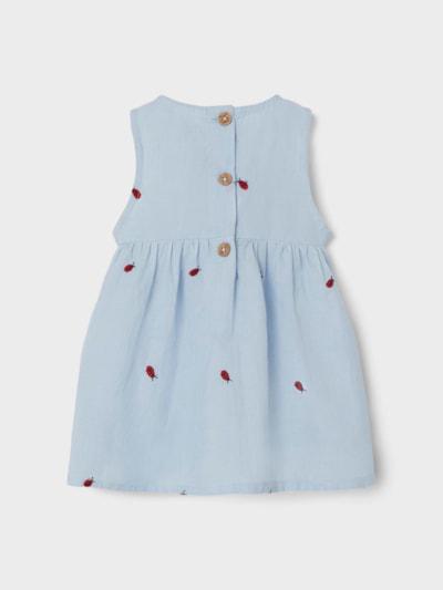 Name it Spencer Kleid – Ferilla – Marienkäfer – Chambray Blau – Kleid – MamaMilla