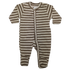 Joha katoenen nachtjapon met voetjes - Strepen - Beige/crème - Nachtkleding - MamaMilla