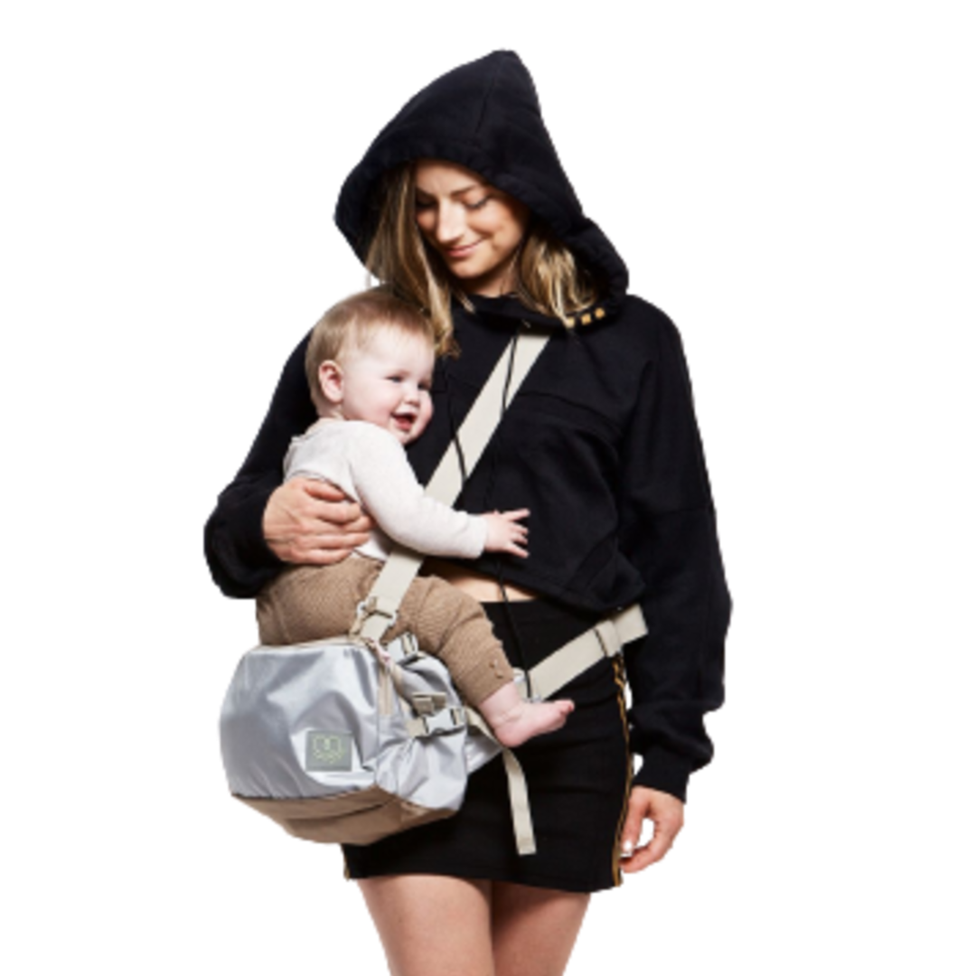 Liebesradius - CaravanBag - Multibag und Hüfttrage in einem - Grau - Wickeltasche - MamaMilla