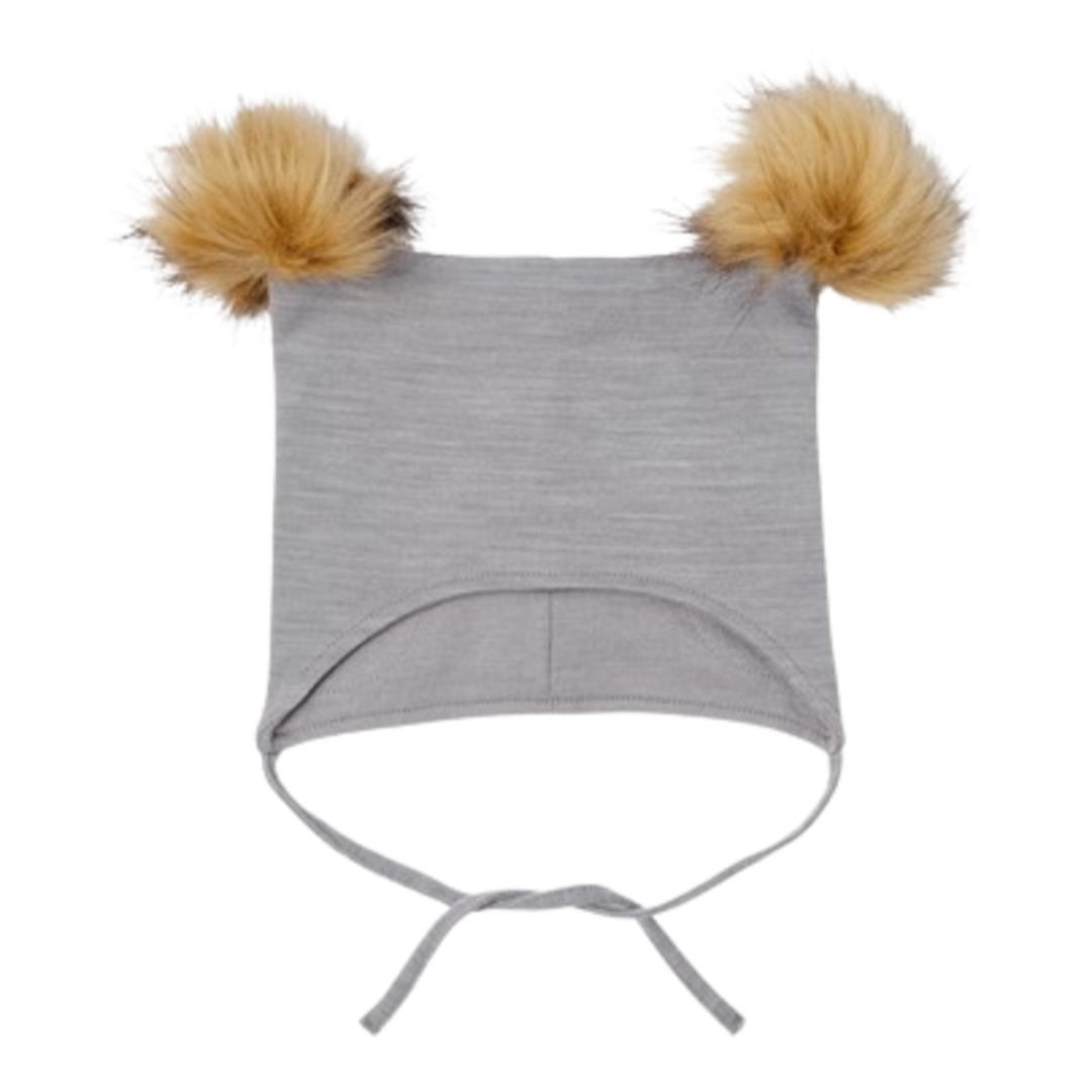 Name it Mütze aus Wolle mit Bommel – Wuppo – Silberfiligran – Babymütze – MamaMilla