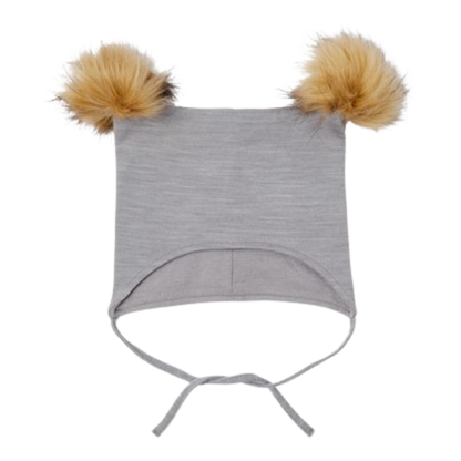 Name it Mütze aus Wolle mit Bommel – Wuppo – Silberfiligran – Babymütze – MamaMilla