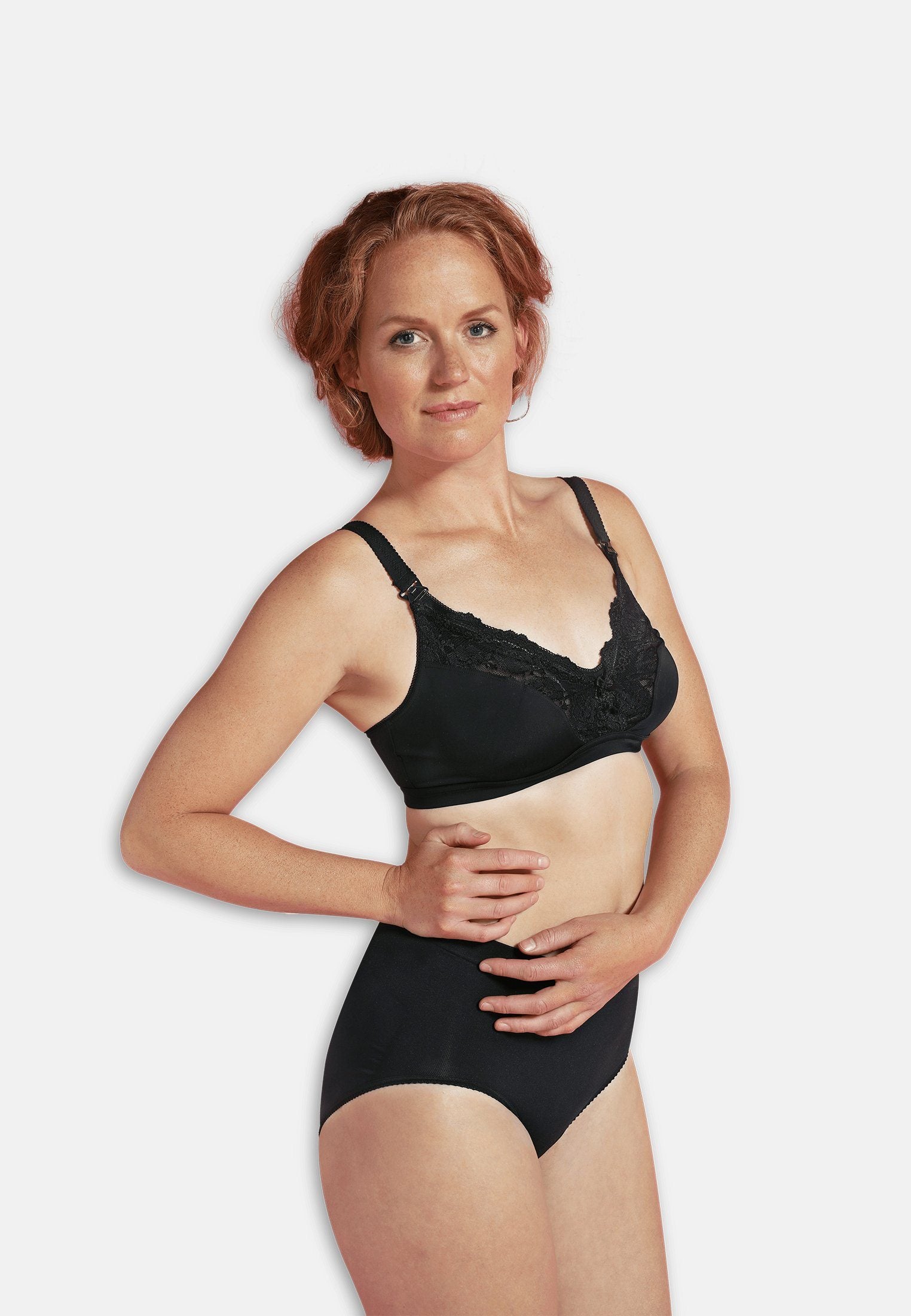 Carriwell Still-BH mit Spitze – Schwarz – Stillkleidung – MamaMilla