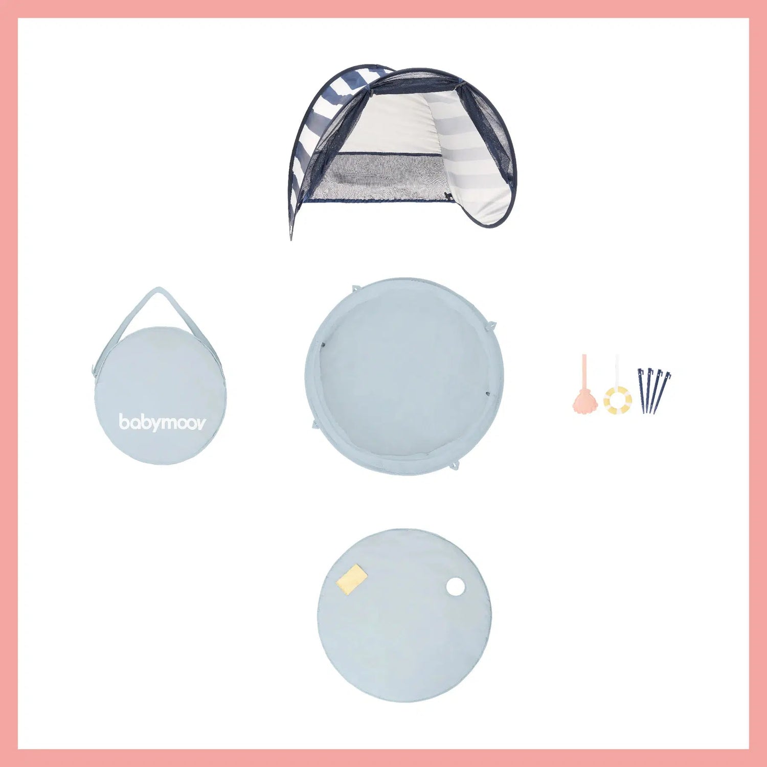Babymoov 3in1 UV-Zelt – Mariniére Aquani – UV-Zelt – MamaMilla