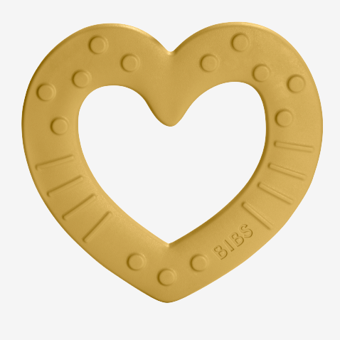 Lätzchen-Beißring - Heart Mustard - Beißring - MamaMilla