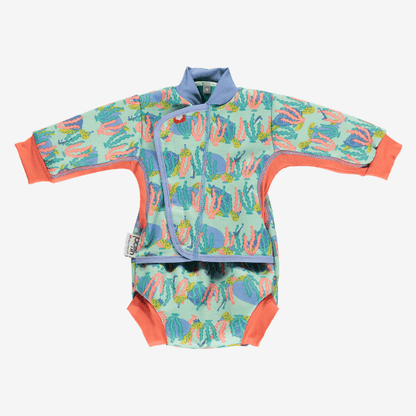 Leicht gefütterter Baby-Badeanzug mit Schwimmwindel – Baby Cozy Suit – Turtles – Bademode – MamaMilla