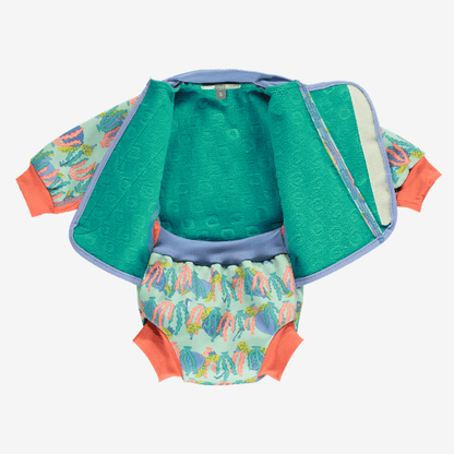 Leicht gefütterter Baby-Badeanzug mit Schwimmwindel – Baby Cozy Suit – Turtles – Bademode – MamaMilla